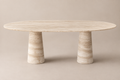 Elara – Ovale Travertine Eettafel