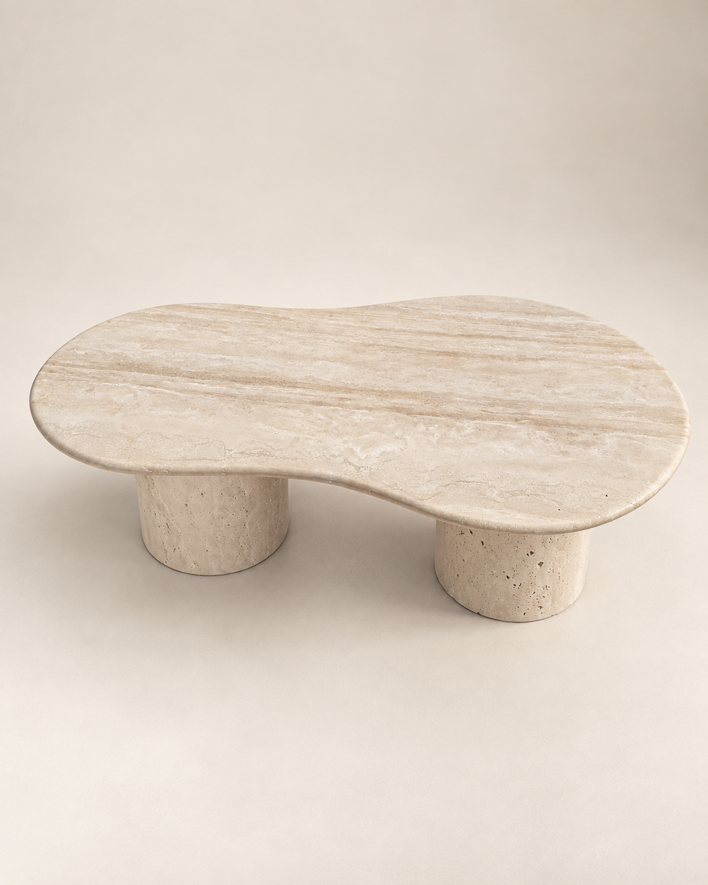 Luna - Organische Travertin Salontafel