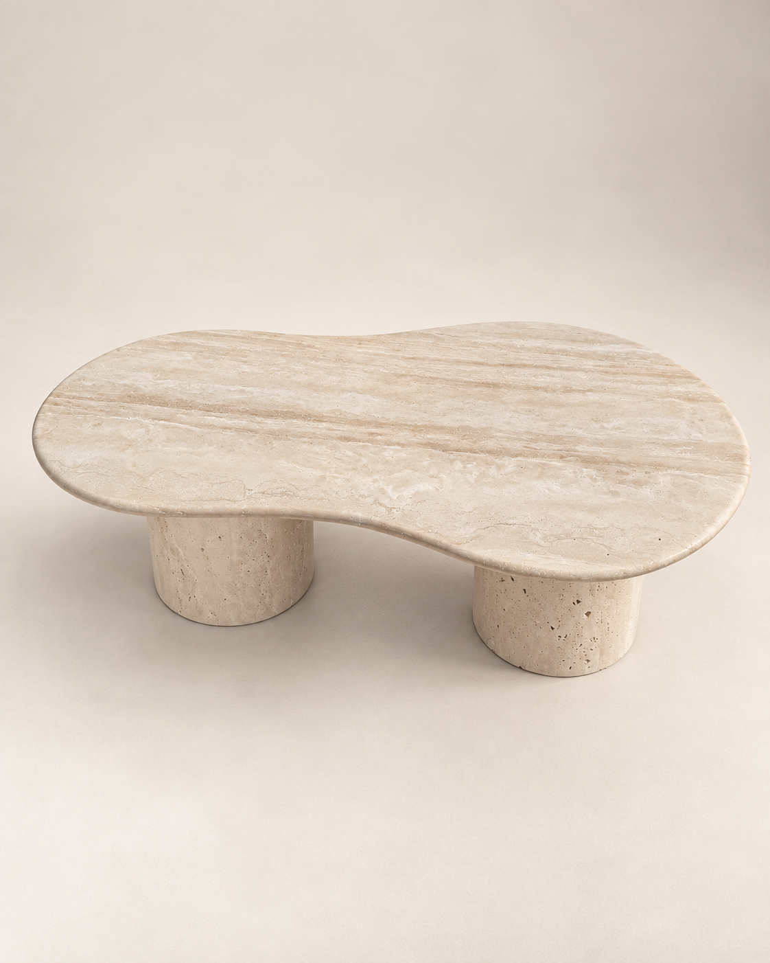 Luna - Organische Travertin Salontafel