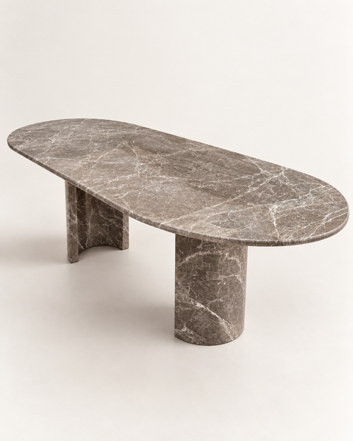 Amira - Ovale Dark Emperador Eettafel