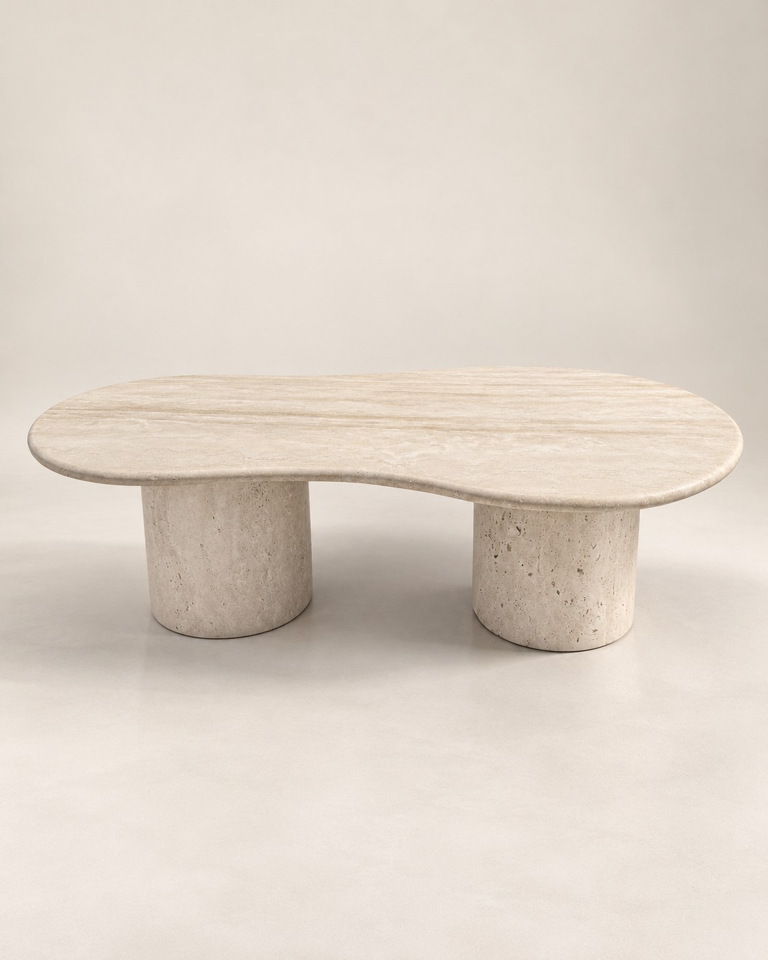 Luna - Organische Travertin Salontafel