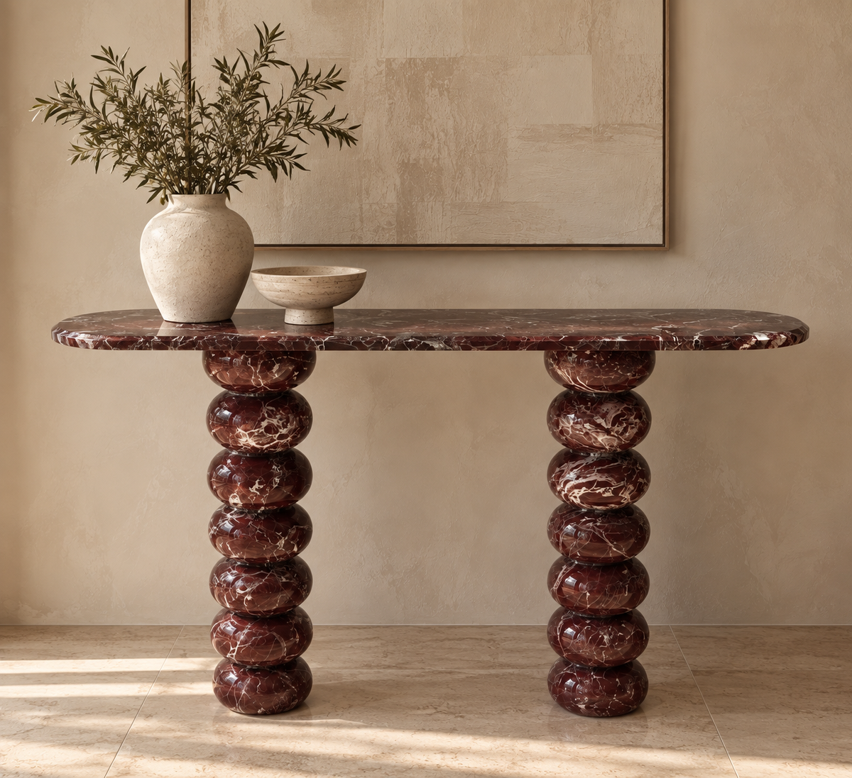 Nora - Rosso Levanto Sculpturale Consoletafel