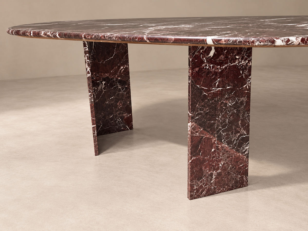 Ravello - Rosso Levanto Ovale Eettafel