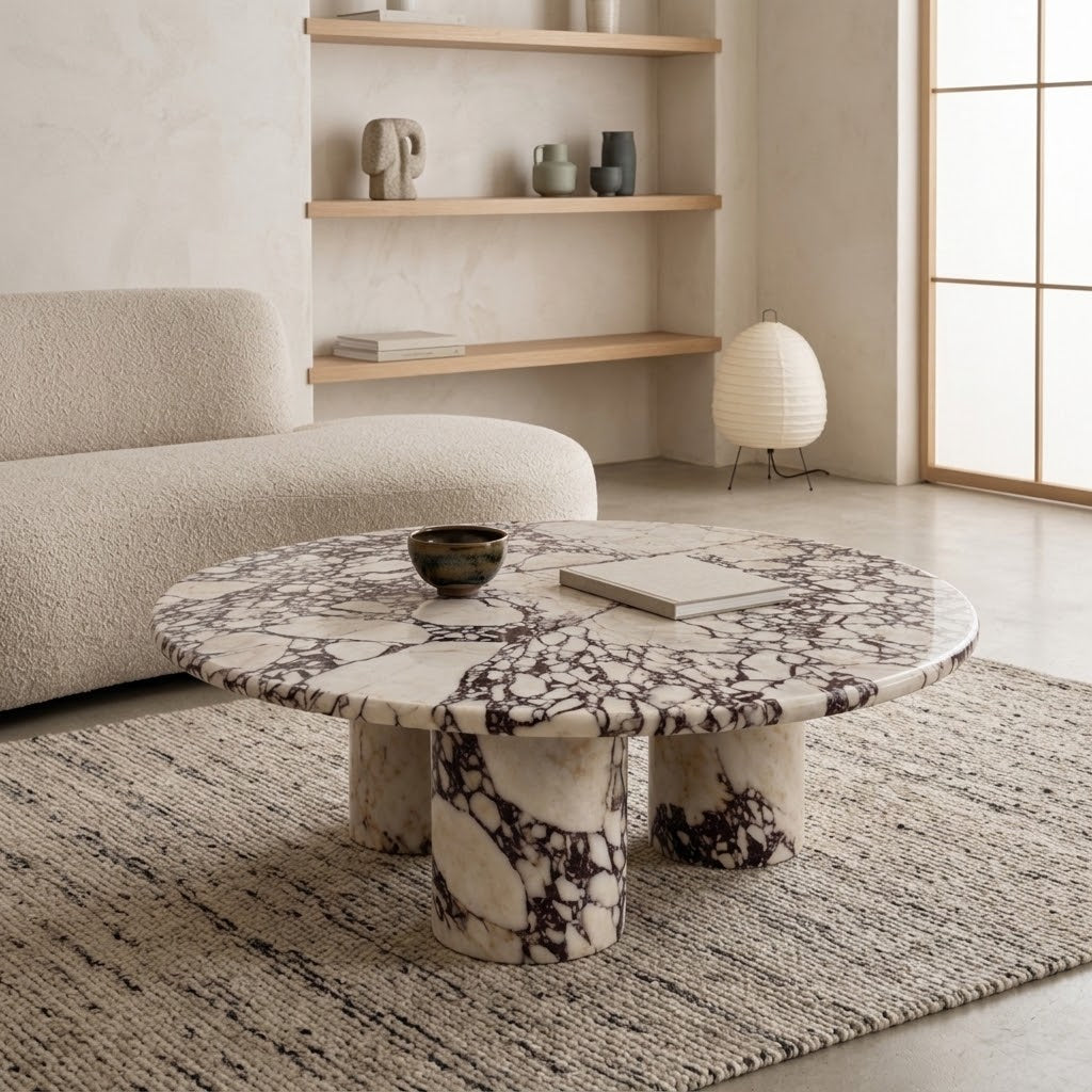 Alba - Ronde Afyra Violet Salontafel